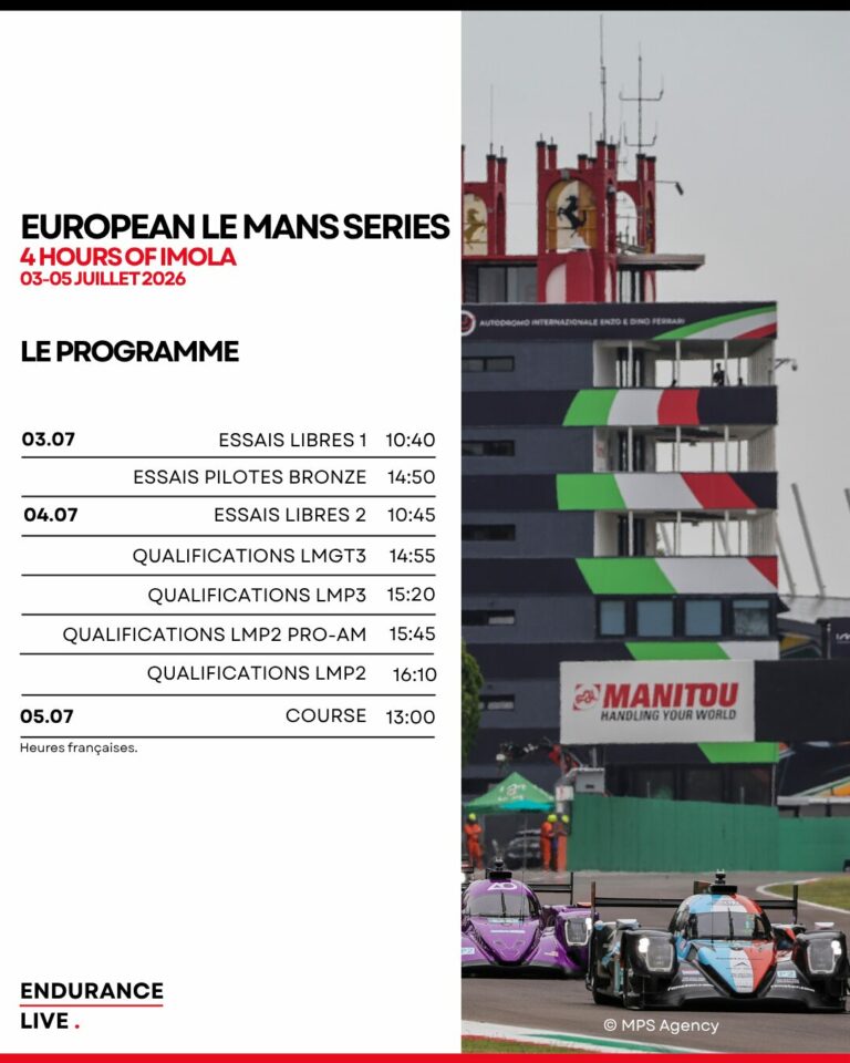 Programme 4h Imola 2026 - ELMS