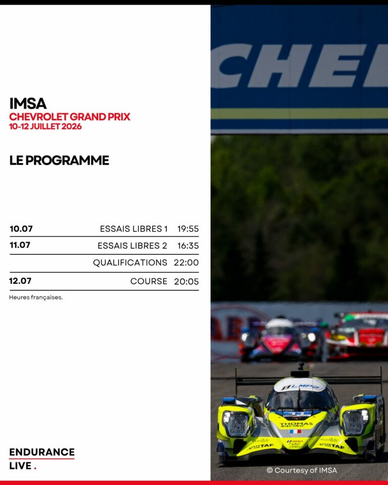 PROGRAMME CHEVROLET GRAND PRIX 2026 - IMSA